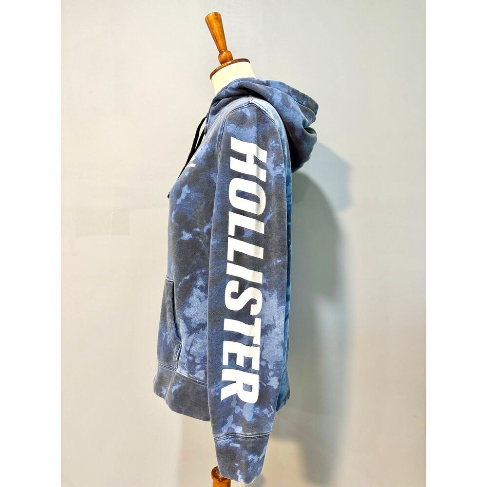 Hollister Tie Dye Logo Hoodie Blue White Small Men’s Sweatshirt Pullover